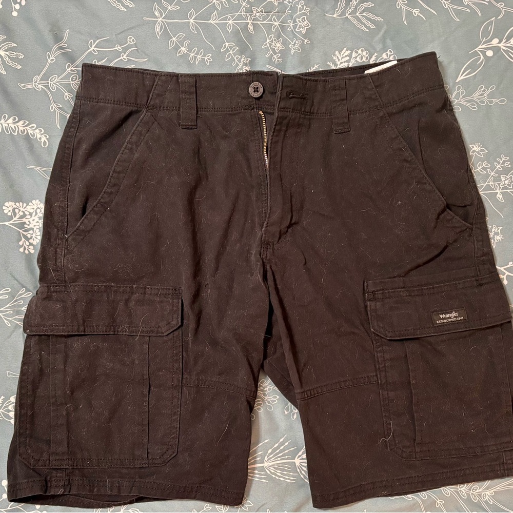 Black Cargo Men Shorts